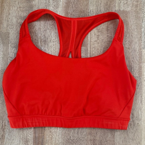 Athleta Other - Athleta Womens Orange Red Mesh Racerback Sports Bra Medium Activewear Gym Top